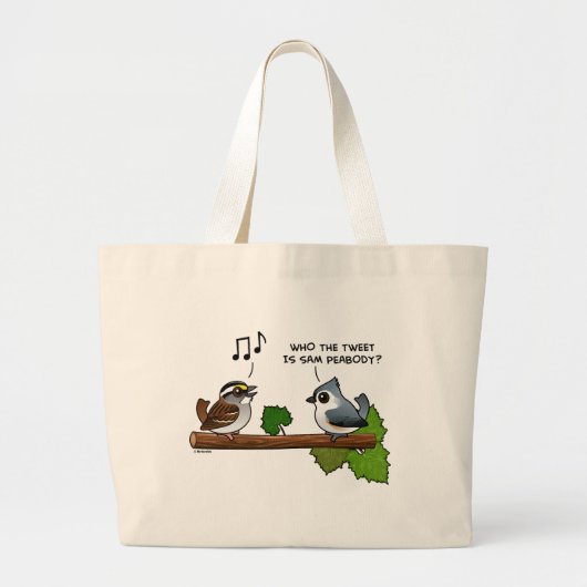 Who the Tweet? Grote Tote Bag (Voorkant)