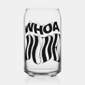 Whoa Dude Warped Typographic Blikvorm Glas (Achterkant)