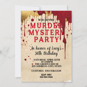 Whodunit moord Mystery Detective Dinner Party Kaart