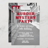 Whodunit Murder Mystery 1940's stijl diner feest Kaart (Voorkant / Achterkant)