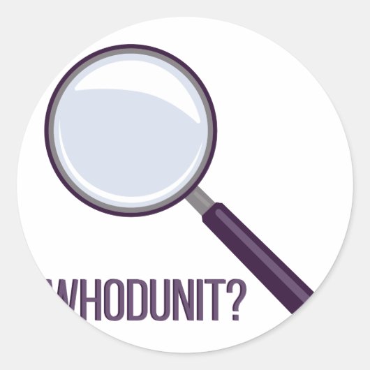 Whodunit Ronde Sticker (Voorkant)