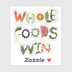 Whole Foods Win - Gezonde herinnering Fruit & Groe Sticker