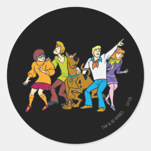 Whole Gang 13 Mystery Inc. Ronde Sticker