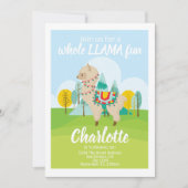 Whole Llama Fun Birthday Party Kaart (Voorkant)