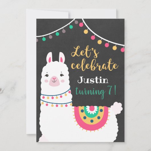 Whole llama leuke verjaardagsuitnodiging kaart (Voorkant)