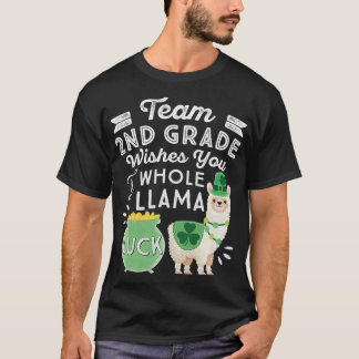 Whole Llama Luck Tweede leraar St Patricks Day 2 T-shirt