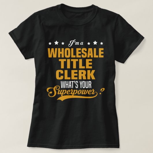 Wholesale Title Clerk T-shirt (Design voorkant)