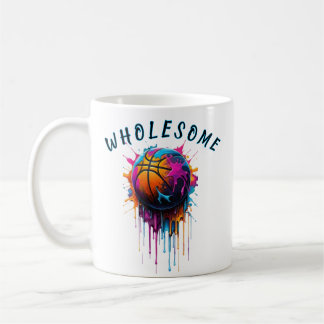 Wholesome Basketball Rainbow Paint Drip Sport Grap Koffiemok