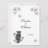 Whoo se marie un Faire-part de mariage incroyable (Dos)