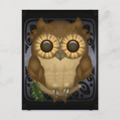 Whoolio La Chouette Mignonne Carte Postale (Devant)