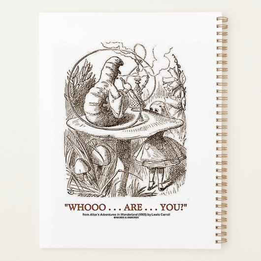 Whooo..Are..You? Alice Caterpillar Wonderland Planner (Achterkant)
