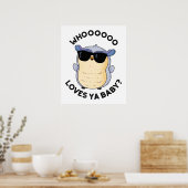 Whooo Loves Ya Baby Funny Owl Pun Poster (Keuken)