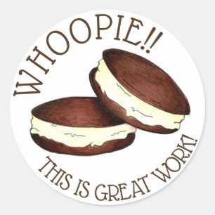 Whoopie! Geweldig werk PA Nederlandse Whoopie Pies Ronde Sticker