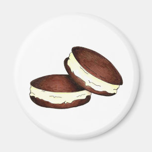 Whoopie Pies Chocolate Vanilla PA Dutch Food Magneet