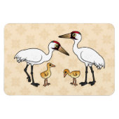 Whooping Crane Familie Magneet (Horizontaal)