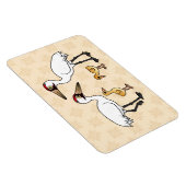 Whooping Crane Familie Magneet (Rechterzijde)