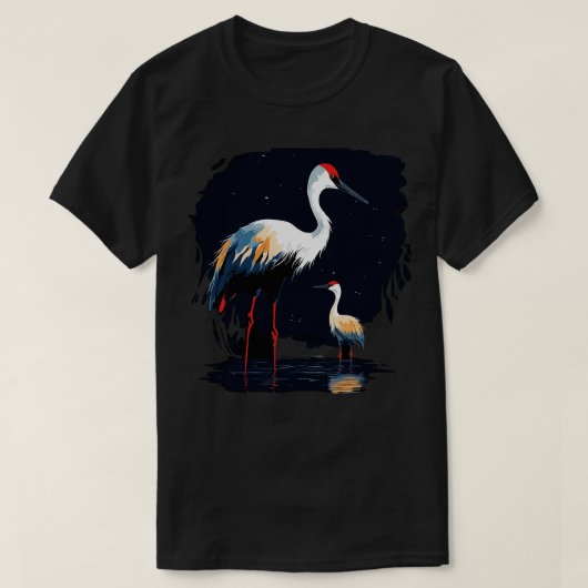 Whooping Crane Fathers Day T-shirt (Design voorkant)