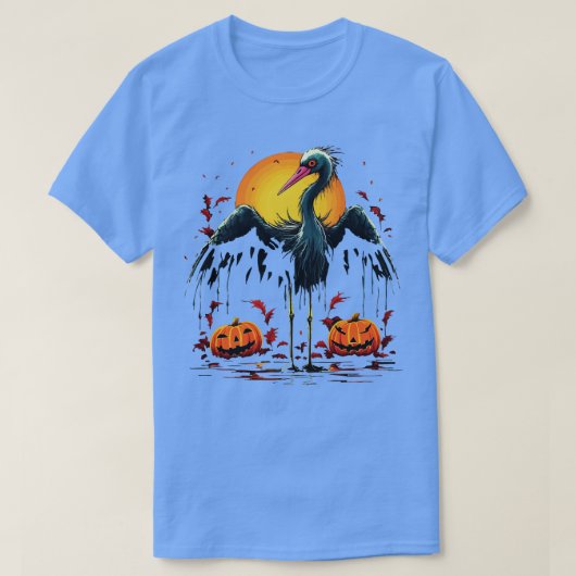 Whooping Crane Halloween T-shirt (Design voorkant)