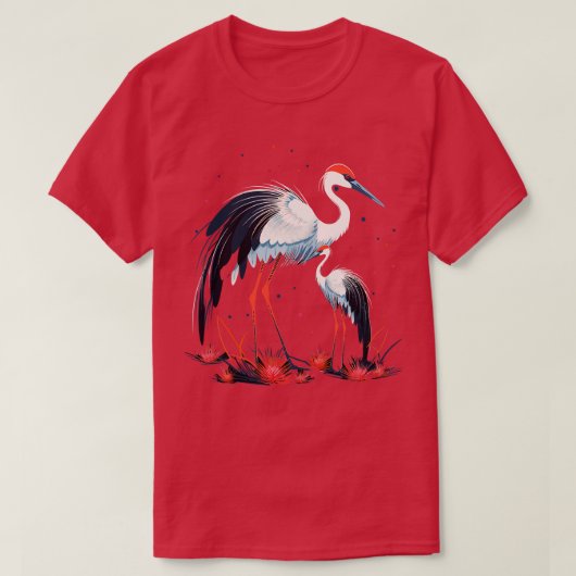 Whooping Crane Moederdag T-shirt (Design voorkant)