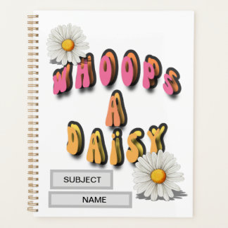 Whoops een daisy werkboek met sjablonen planner