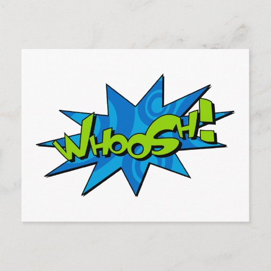 Whoosh Comic Book Briefkaart (Voorkant)