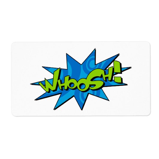 Whoosh Comic Book Sticker Label (Voorkant)
