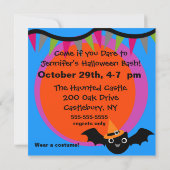 Whooty Halloween Party Invitation Kaart (Achterkant)