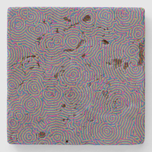 Whorls Travertine Onderzetter (Voorkant)