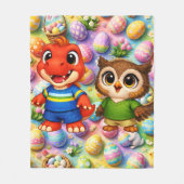 Who's Easter egg extravaganza whimsical? Happy Eas Fleece Deken (Voorkant)