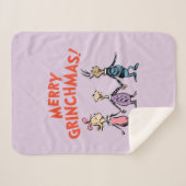 Whos Holding Hands Merry Grinchmas Sherpa Deken (Voorkant (horizontaal))