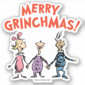 Whos Holding Hands Merry Grinchmas Sticker (Voorkant)