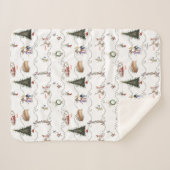 Whoville Christmas Garland Celebration Sherpa Deken (Voorkant (horizontaal))