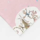 Whoville Kerst Vignet Patroon Fleece Deken (Hoek)