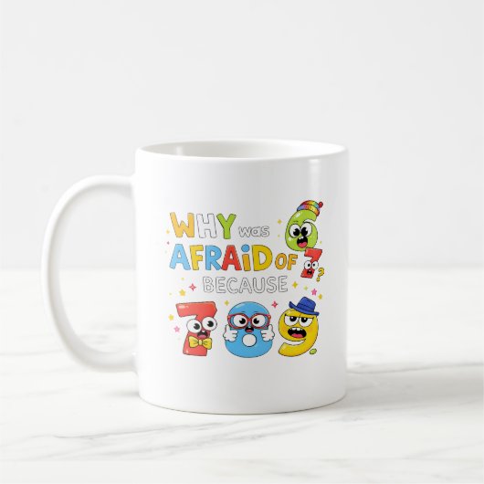 Why Are Numbers Afraid Funny Math Design for Kids Koffiemok (Links)