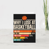 Why I Always Miss Funny Chart Basketball Hoop Kaart (Voorkant)