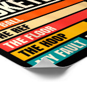 Why I Always Miss Funny Chart Basketball Hoop  Poster (Hoek)