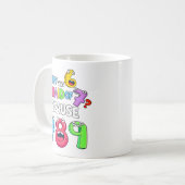 Why Was 6 Afraid Funny Numbers Math Design Koffiemok (Voorkant links)