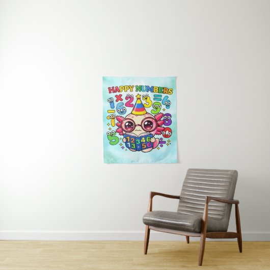 Why Was 6 Afraid of 7 Funny Math Design Wandkleed (In situ)