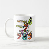 Why Was Six Afraid Funny Maths Joke Mug (Gauche)