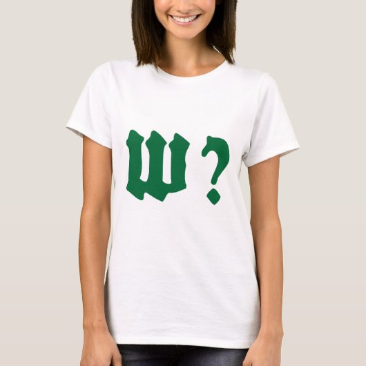 why where when who t-shirt (Voorkant)