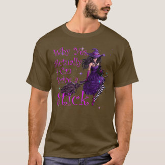 Why Yes Actually I Can Drive a Stick Funny Hallowe T-shirt