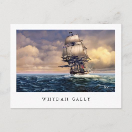 Whydah Gally Cartes postales de peinture de navire (Devant)