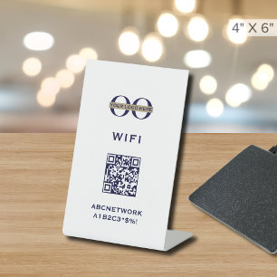 Wi-Fi Access Custom Logo QR Code Reclamebord Met Voetstuk