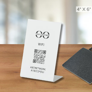 Wi-Fi Access Display met QR-code Reclamebord Met Voetstuk
