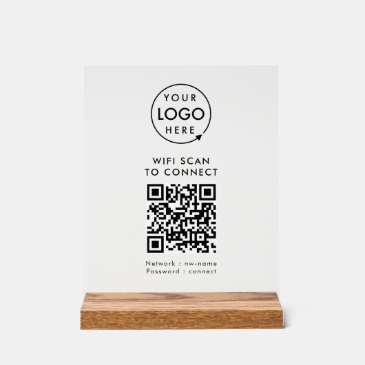 Wi-Fi de code QR | Analyse du logo de l'entreprise (Recto)