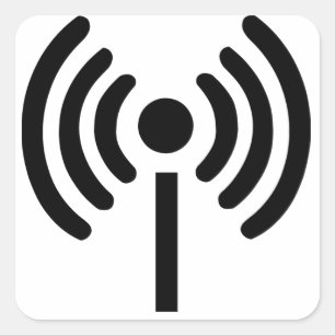 Wi-Fi-symbool Vierkante Sticker