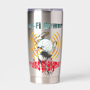 Wi-Fi uit? Hersenen of signalen? Wi-Fi uit Geïsoleerde Drinkbeker
