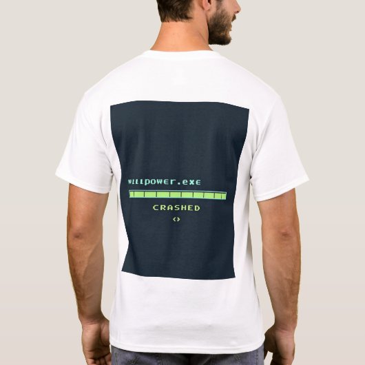 Wi-Fi vs Willpower – Funny Tech T-shirt (Achterkant)