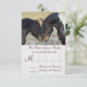 WI-ld Mustang Horse Wedding Cartes RSVP (Debout devant)