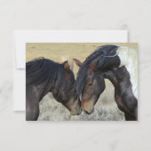 WI-ld Mustang Horse Wedding Cartes RSVP (Dos)